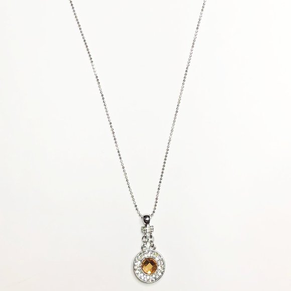 Zhie Caramel Crystal Pendant Necklace - Picture 5 of 5